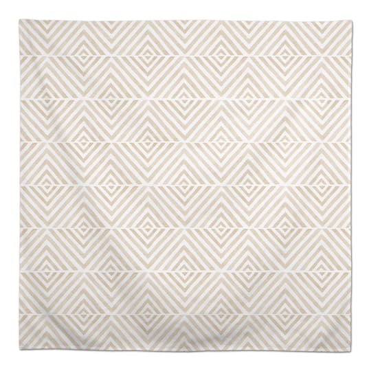 5ft. Cream Diamond Pattern Tablecloth
